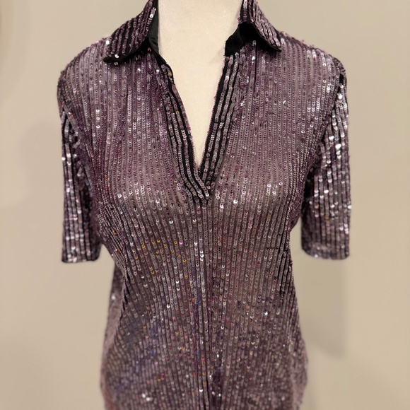 Sequin Shirt Parker Size Small - Picture 1 of 5